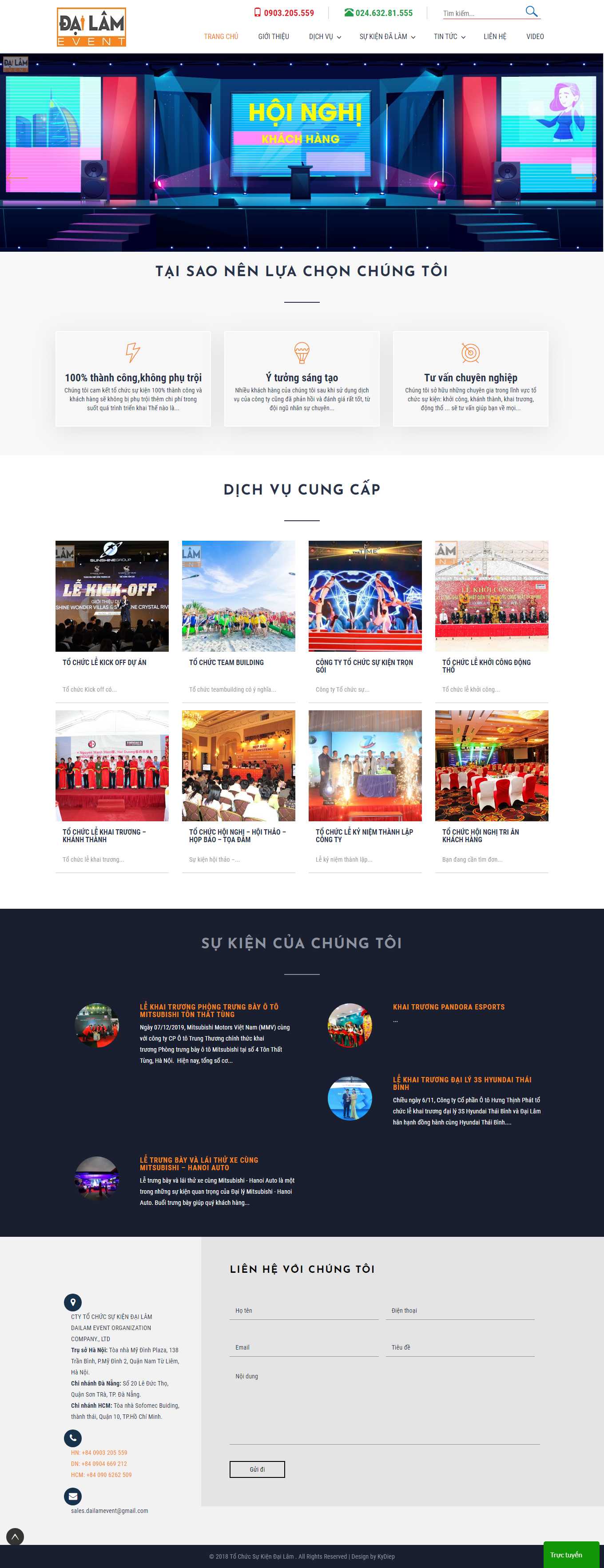 Thiết kế Website web chuyên nghiệp hà nội - tochucsukiendailamcom