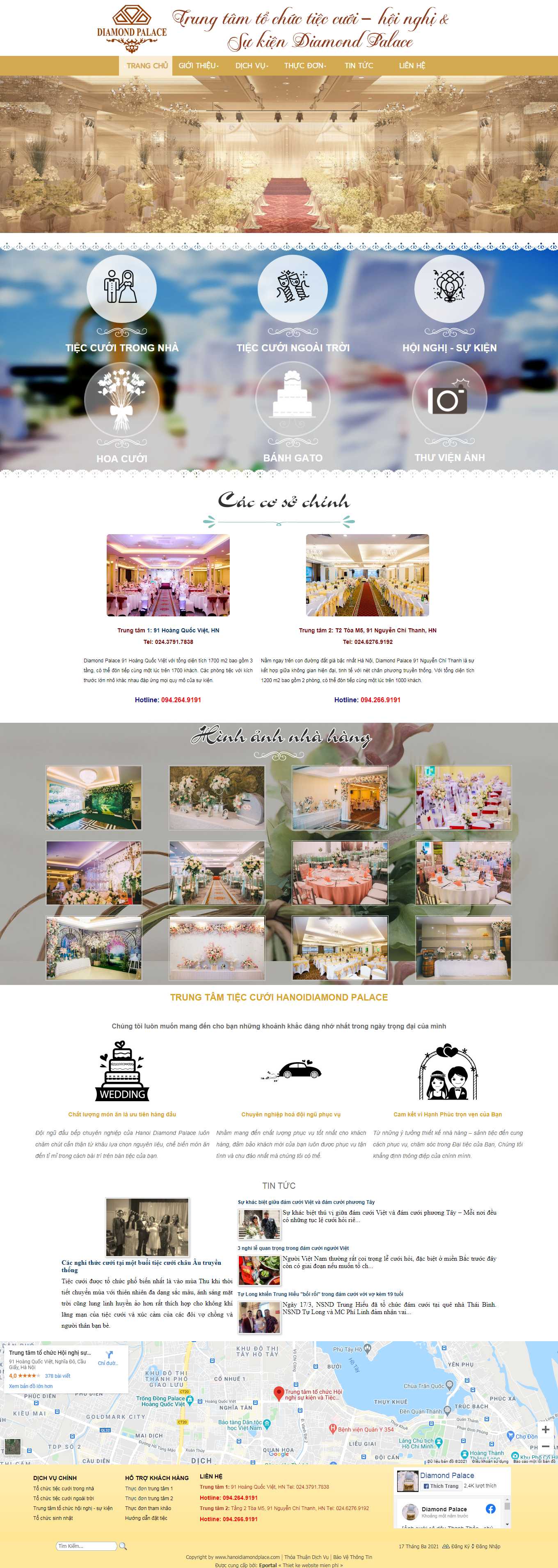 Thiết kế Website web chuyên nghiệp hà nội - wwwhanoidiamondpalacecom