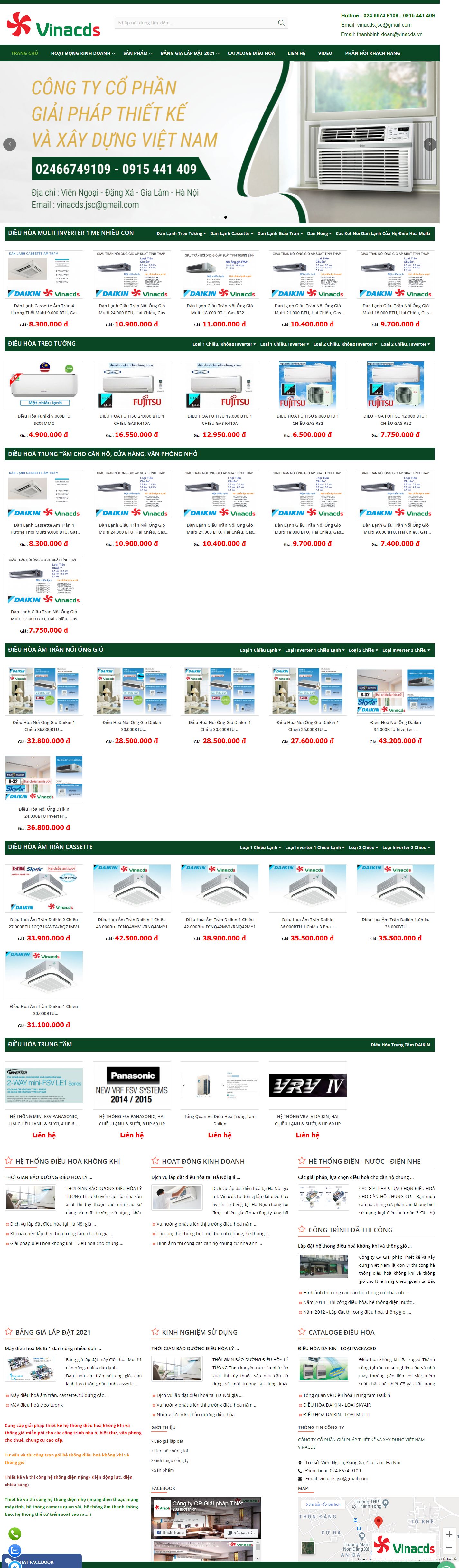 [dienlanhtuanson] Thiết kế Website web lắp đặt điều hòa - thicongdieuhoacom
