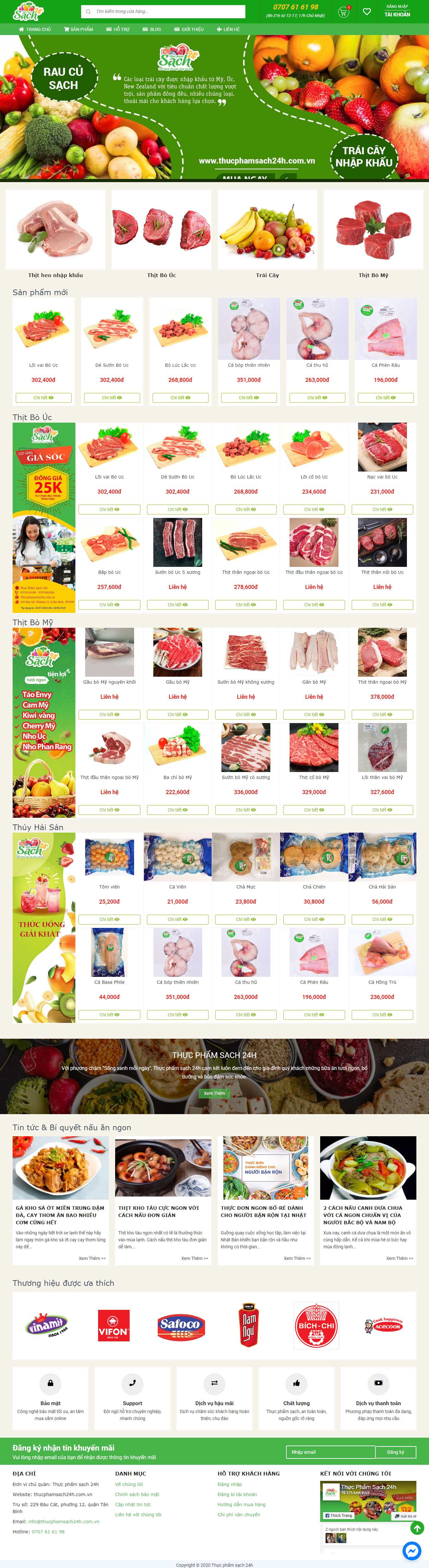 [giant] Thiết kế Website web quảng cáo google - thucphamsach24hcomvn