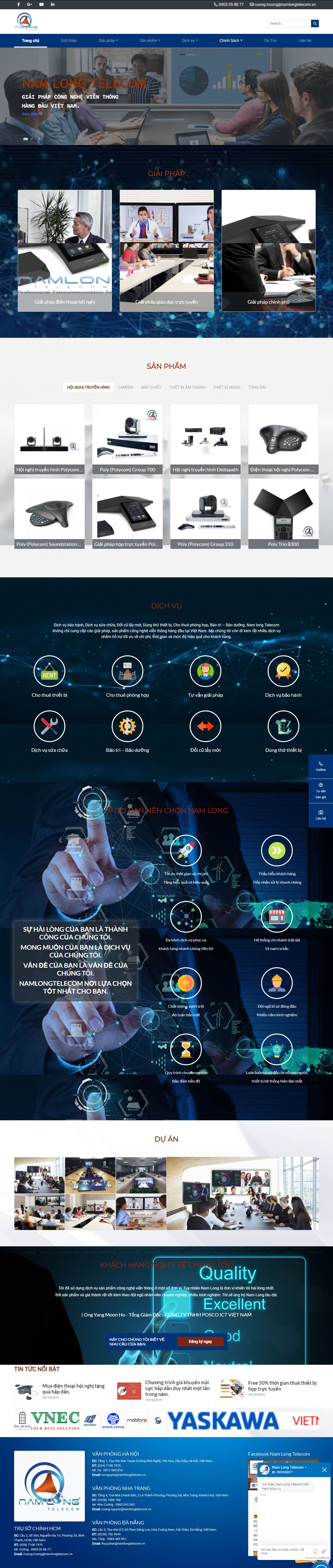 [ictnews] Thiết kế Website web viễn thông - namlongtelecomcomvn