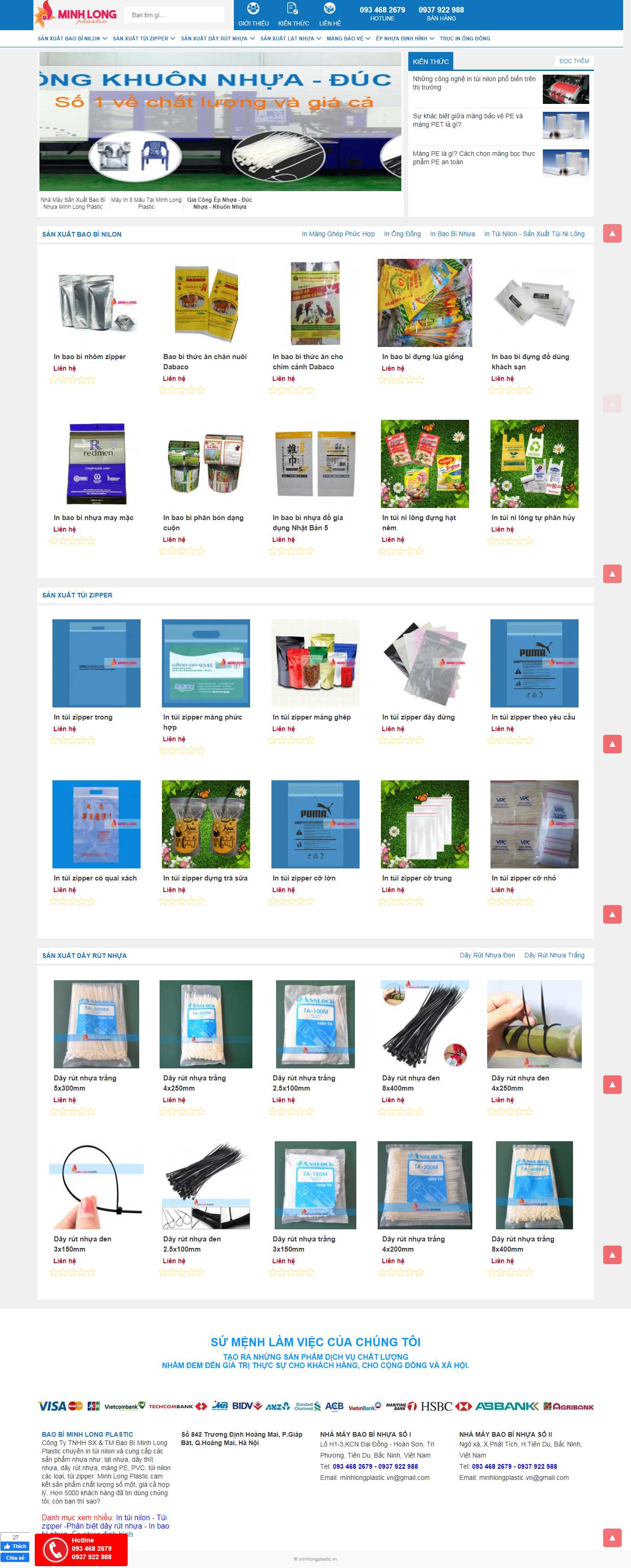 [vinalink] Thiết kế Website web quảng cáo facebook - minhlongplasticvn