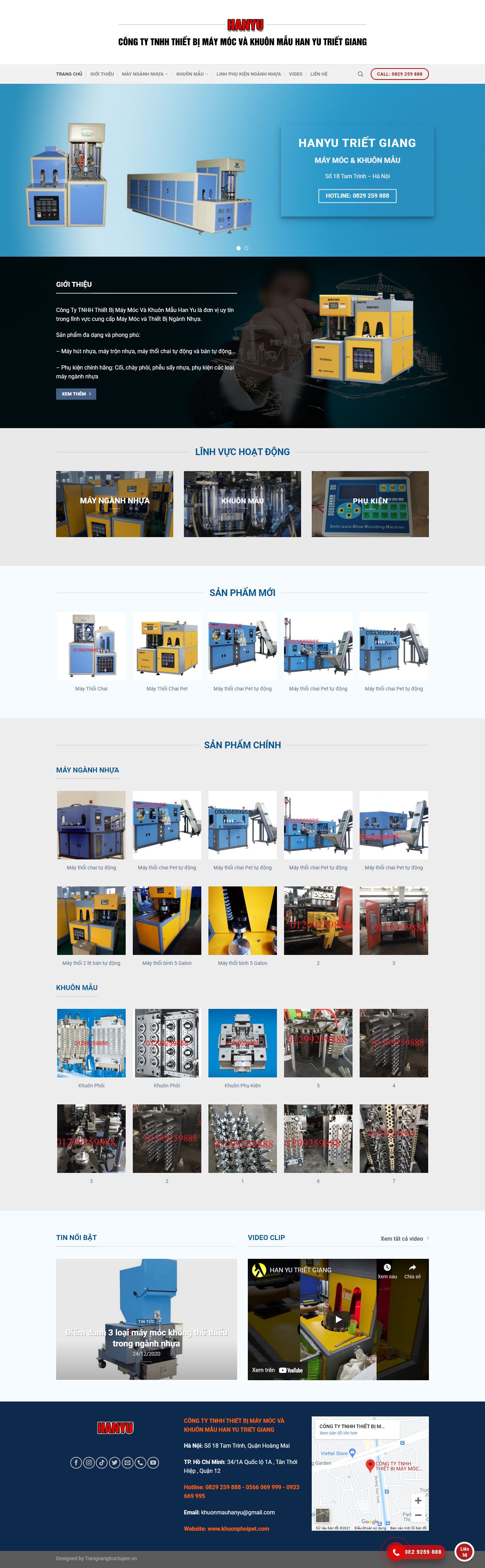 [plastic] Thiết kế Website web sản xuất nhựa - khuonphoipetcom