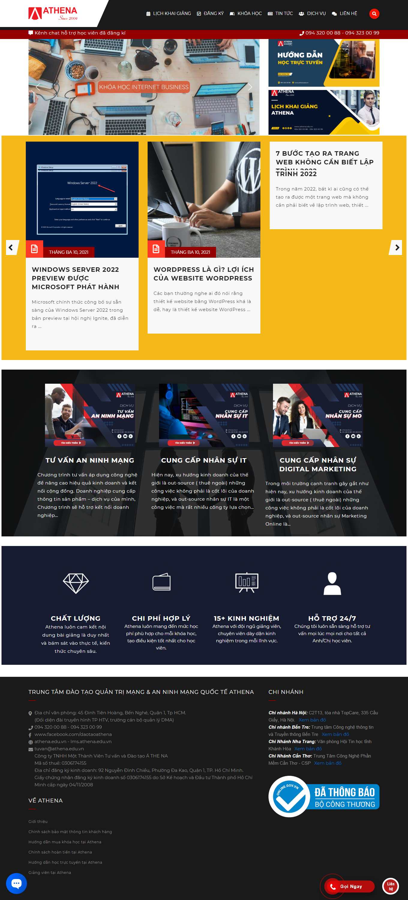 [procad] Thiết kế Website web công nghệ thông tin - athenaeduvn