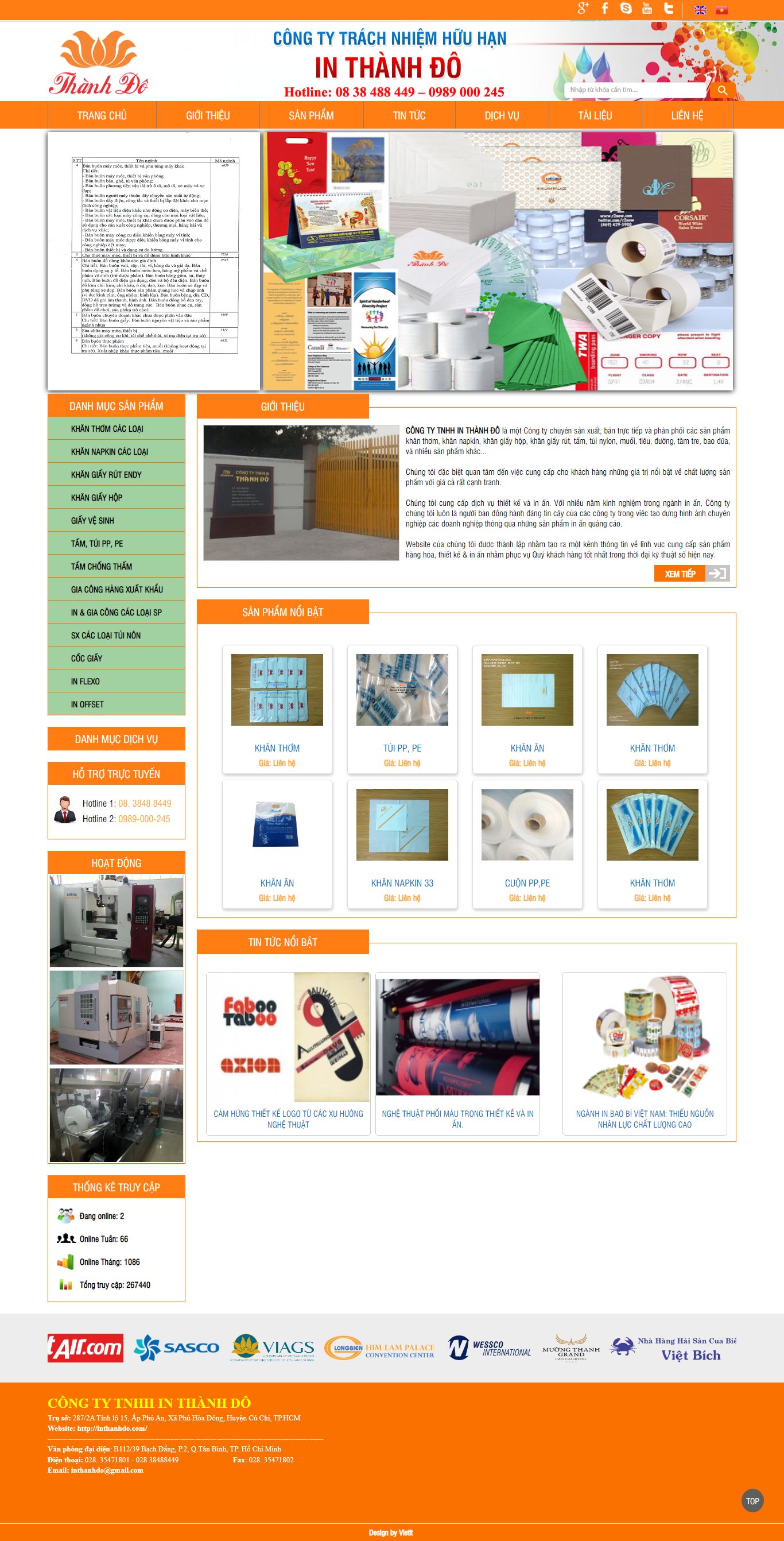 [plastic] Thiết kế Website web sản xuất nhựa - inthanhdocom