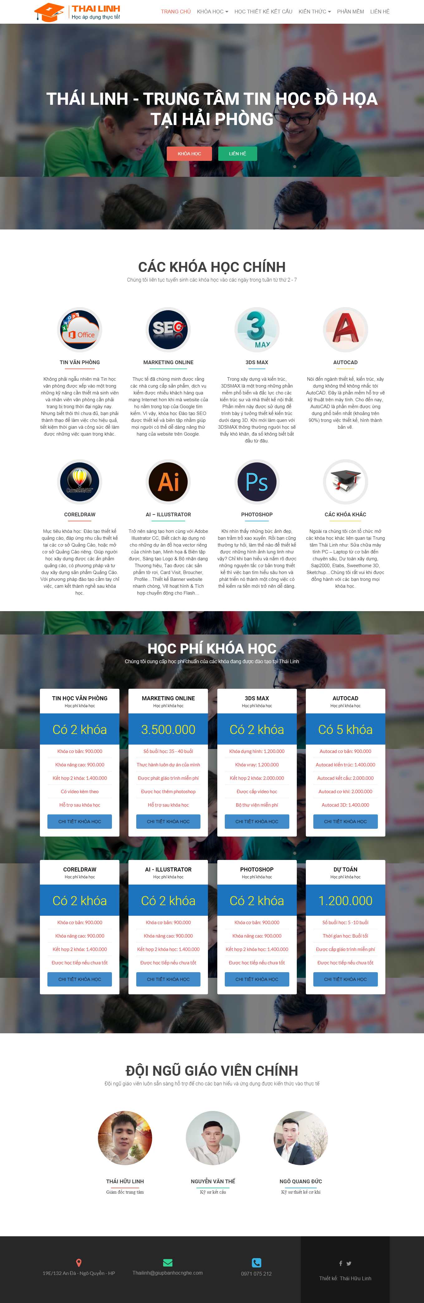 [procad] Thiết kế Website web công nghệ thông tin - giupbanhocnghecom