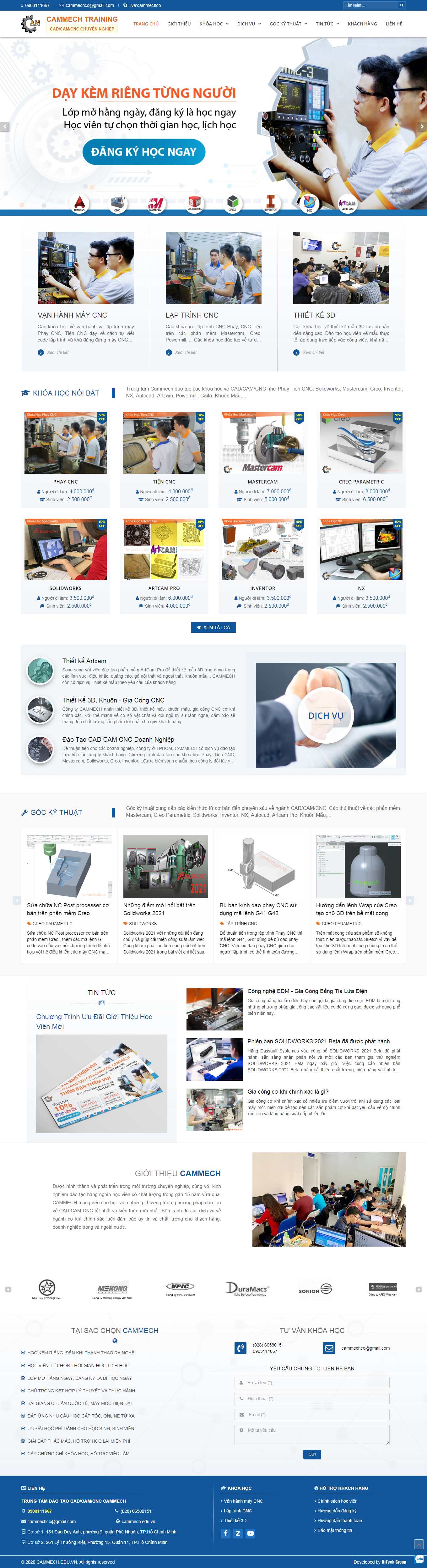 [procad] Thiết kế Website web công nghệ thông tin - cammecheduvn