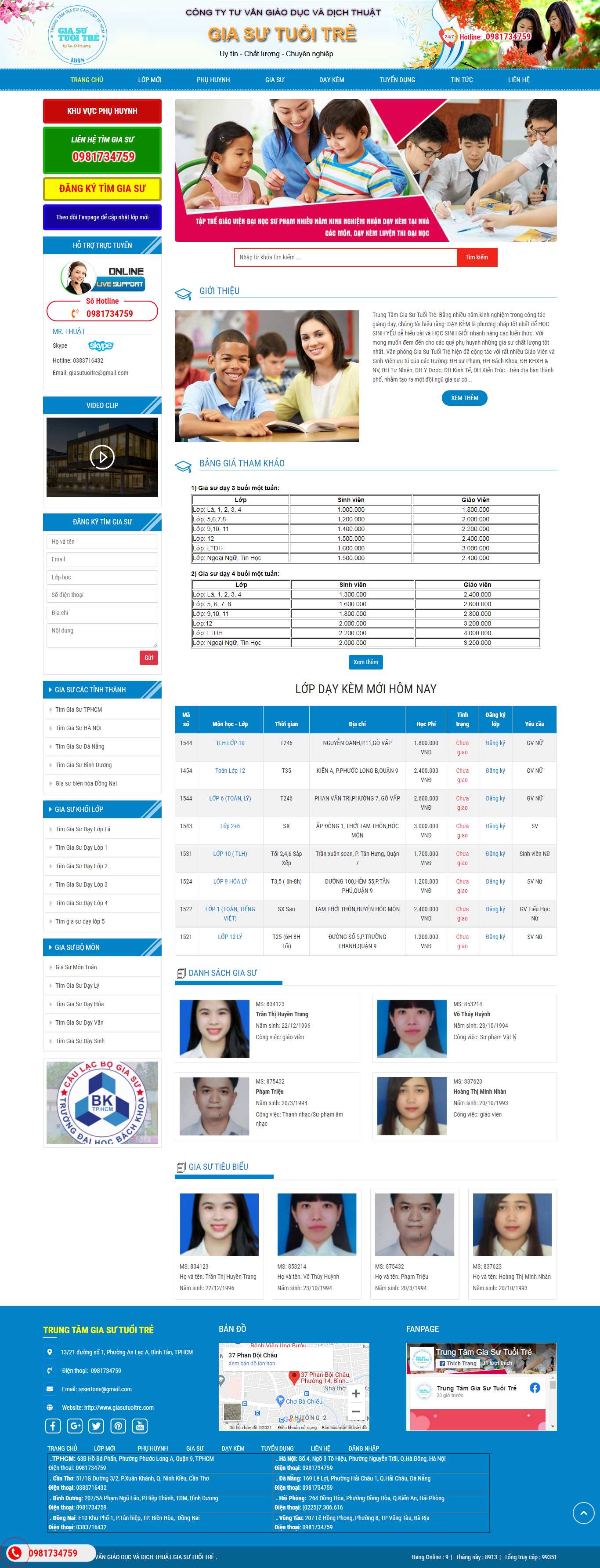 [giasudantri] Thiết kế Website web gia sư - giasutuoitrecom