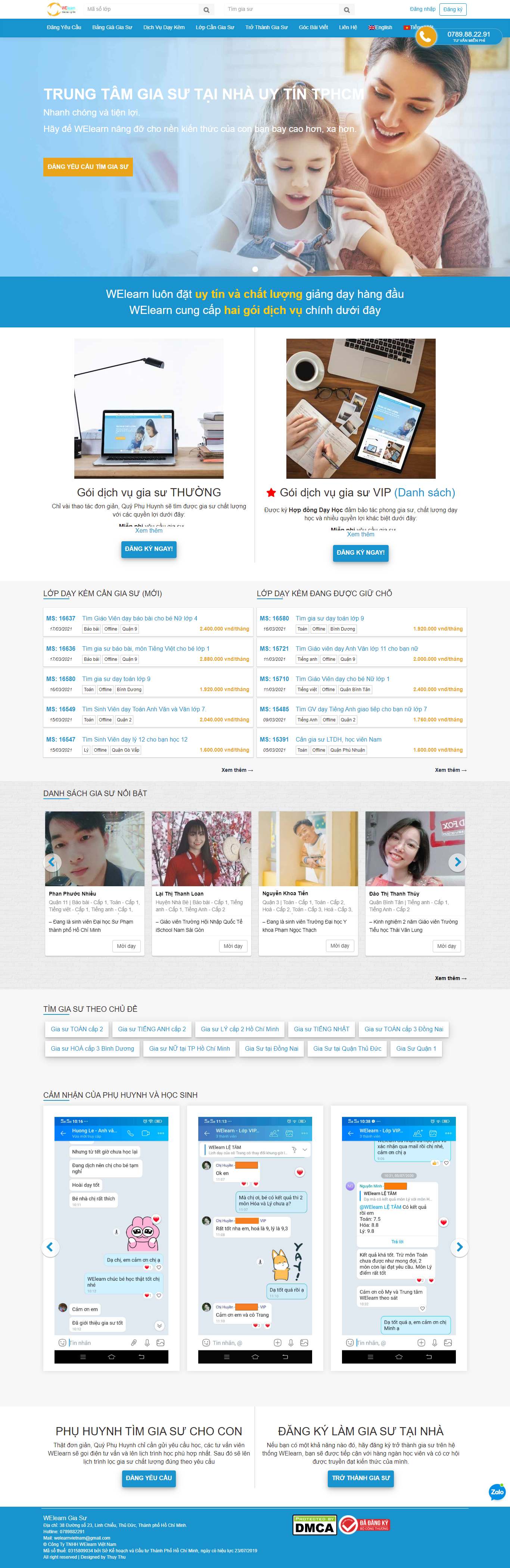 [etc] Thiết kế Website web trung tâm tiếng anh - welearnvncom