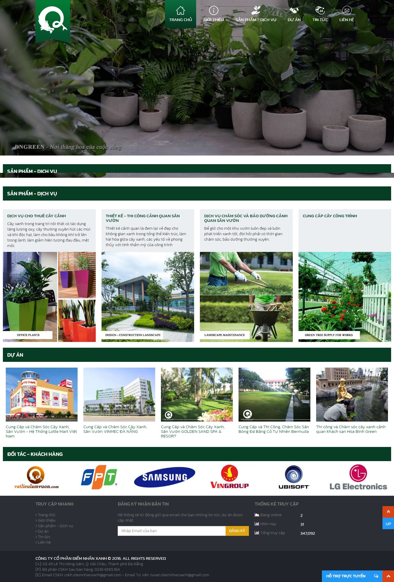 [hawater] Thiết kế Website web công ty - diemnhanxanhvn