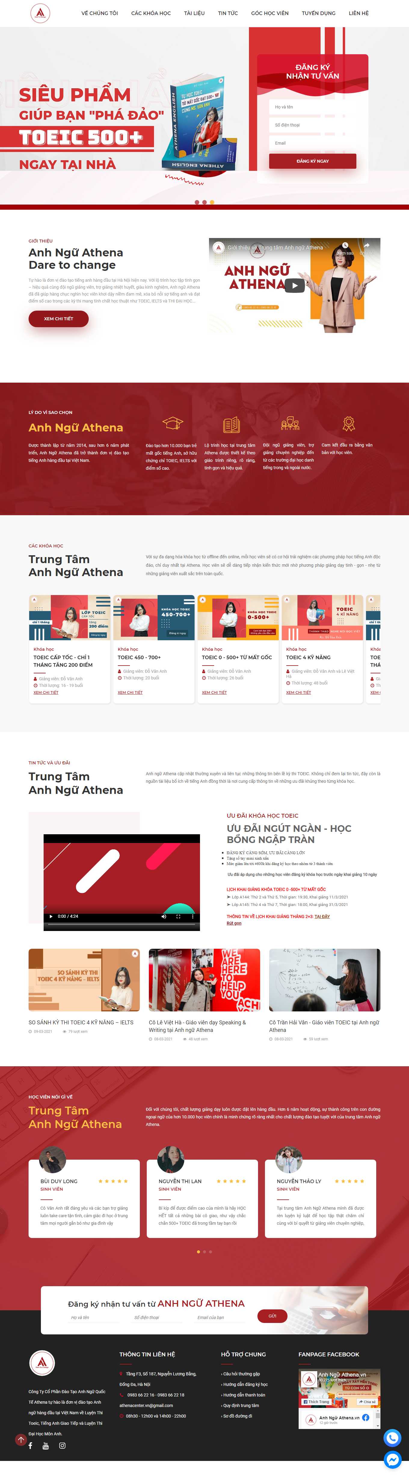 [etc] Thiết kế Website web trung tâm tiếng anh - anhnguathenavn