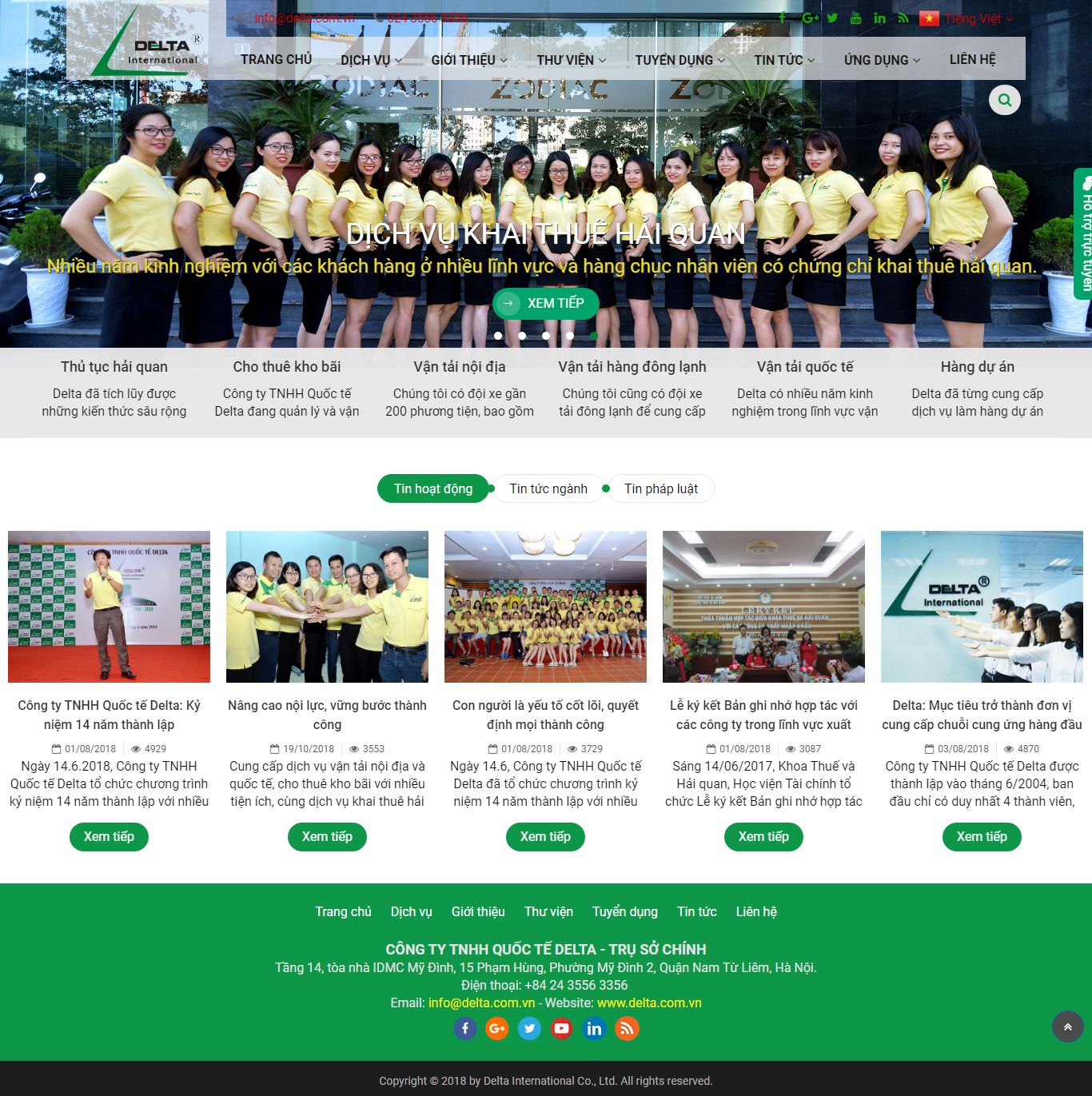 [hawater] Thiết kế Website web công ty - wwwdeltacomvn