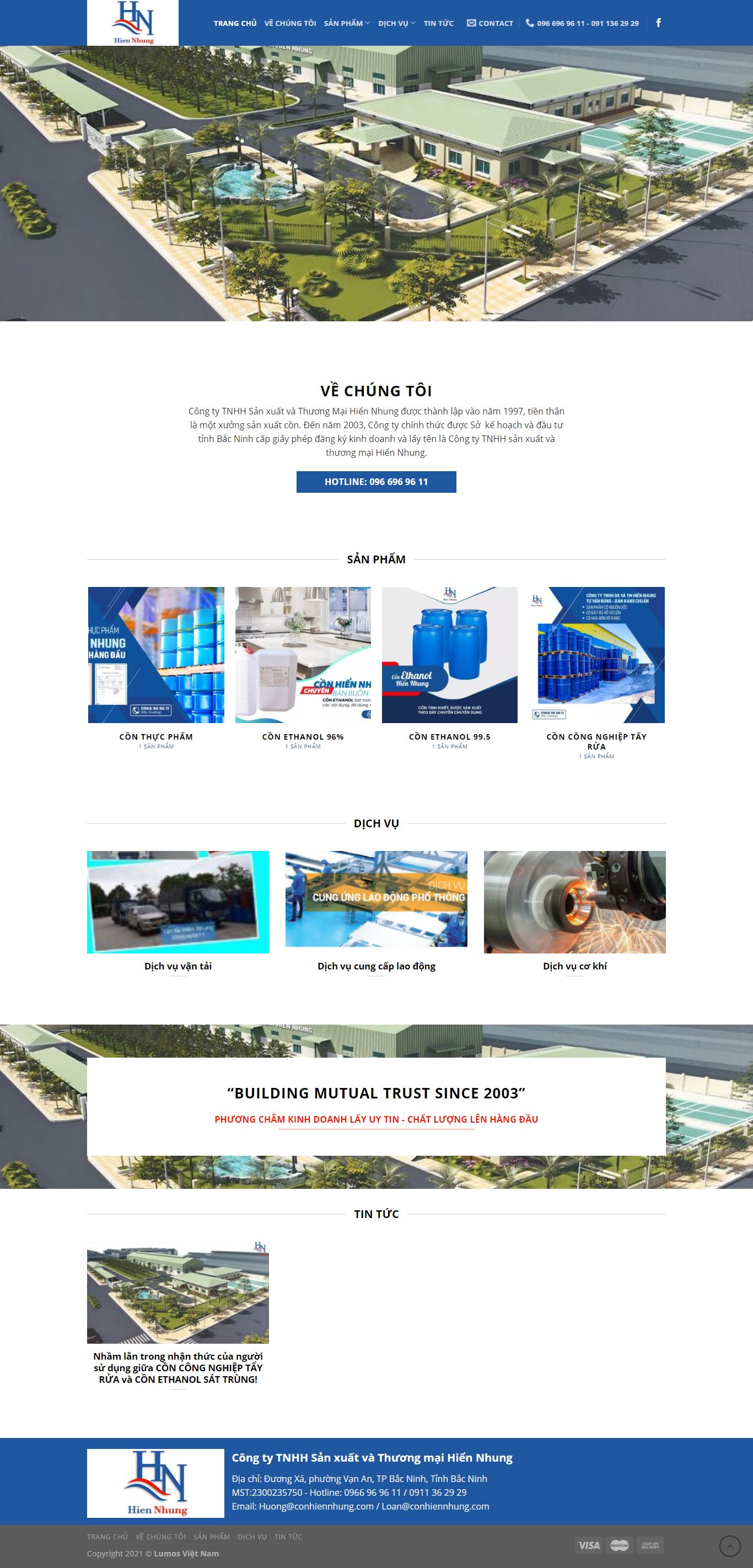 [hawater] Thiết kế Website web công ty - conhiennhungcom