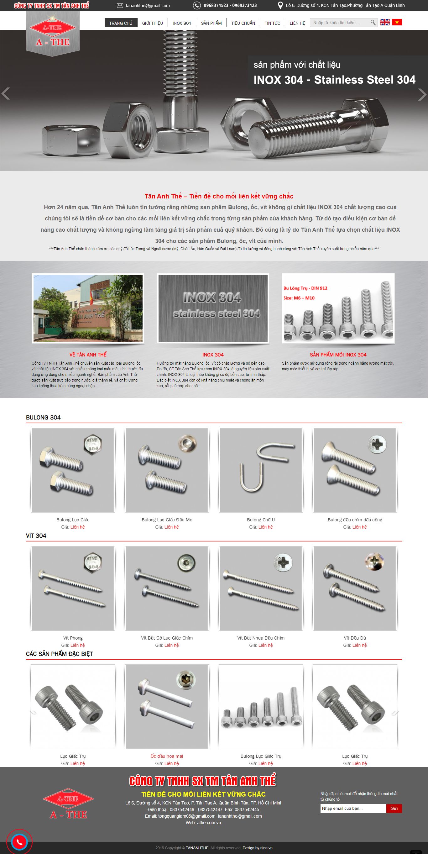 [hawater] Thiết kế Website web công ty - athecomvn