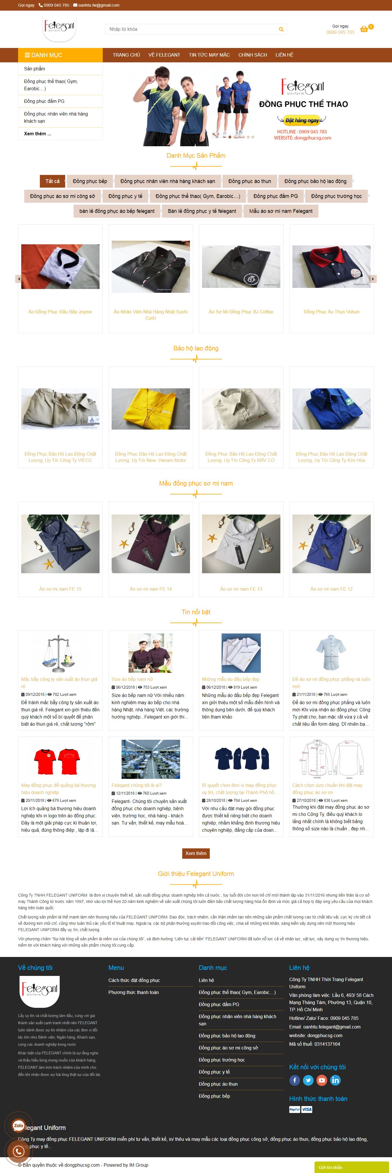 [azgroups] Thiết kế Website web theo yêu cầu - dongphucsgcom