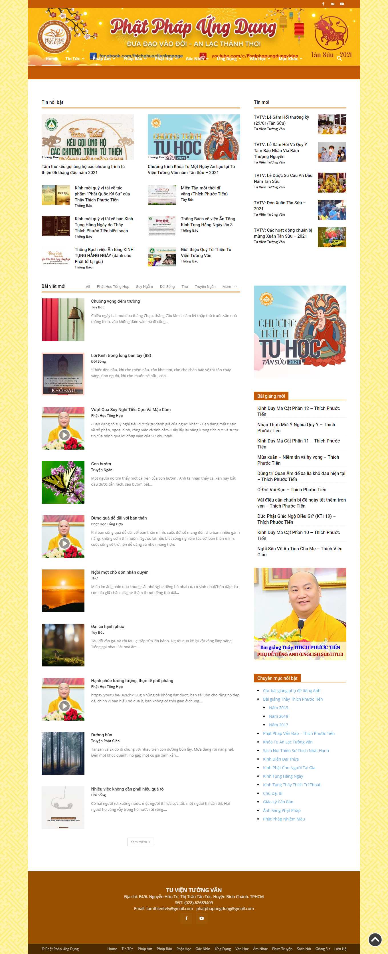 [phatgiaohue] Thiết kế Website web phật giáo - phatphapungdungcom