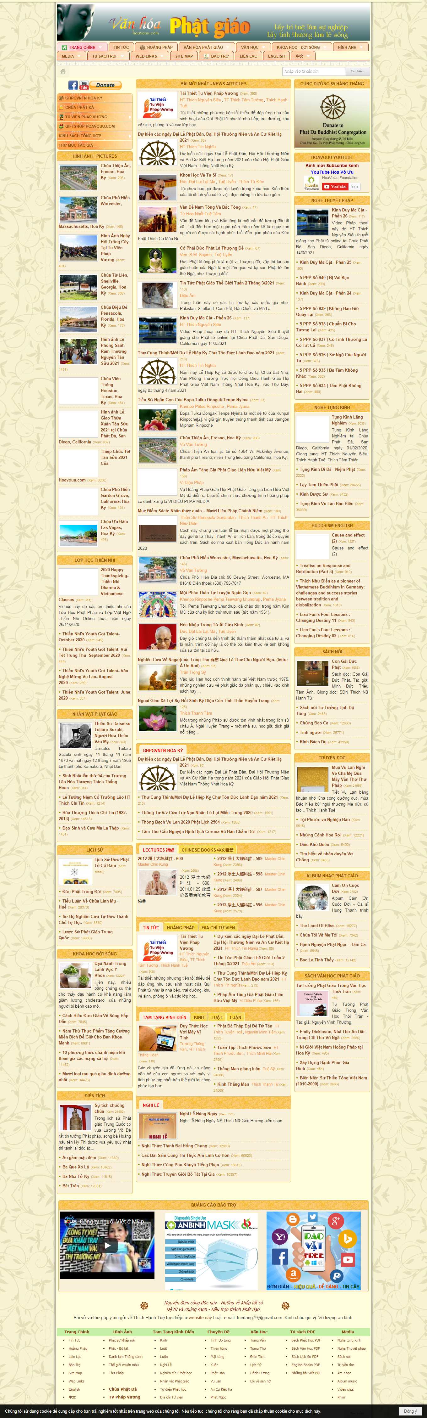 [phatgiaohue] Thiết kế Website web phật giáo - hoavouucom