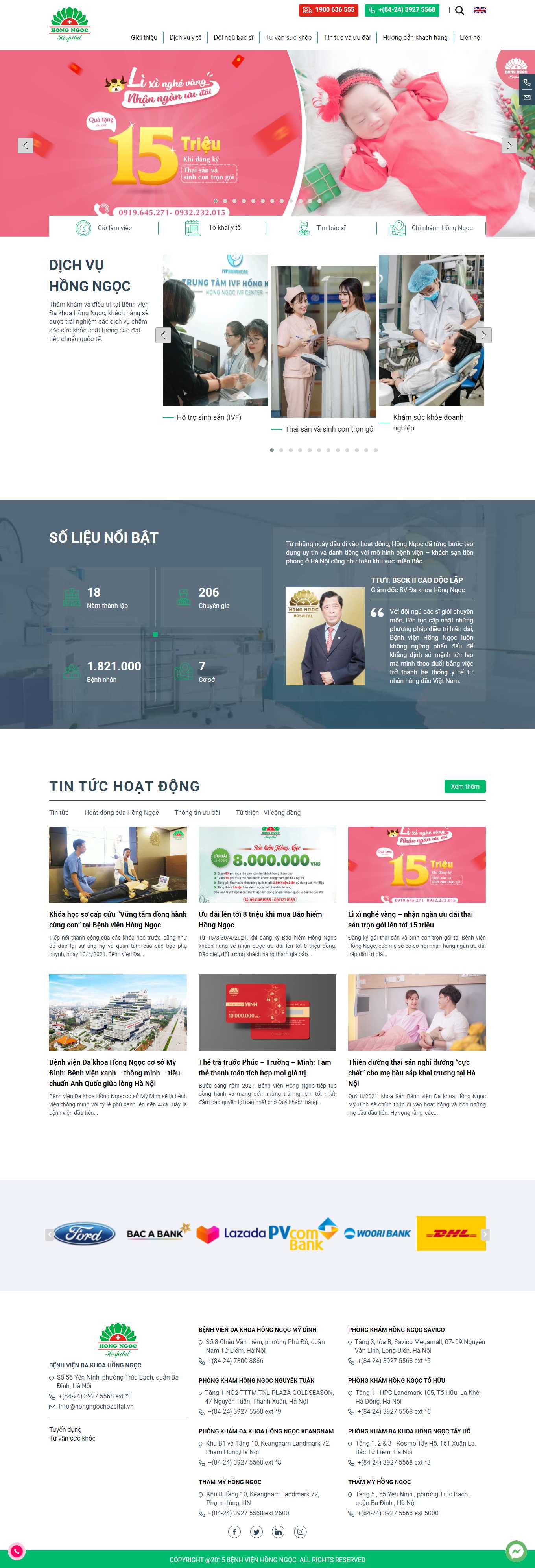 [taimuihongsg] Thiết kế Website web bệnh viện - hongngochospitalvn