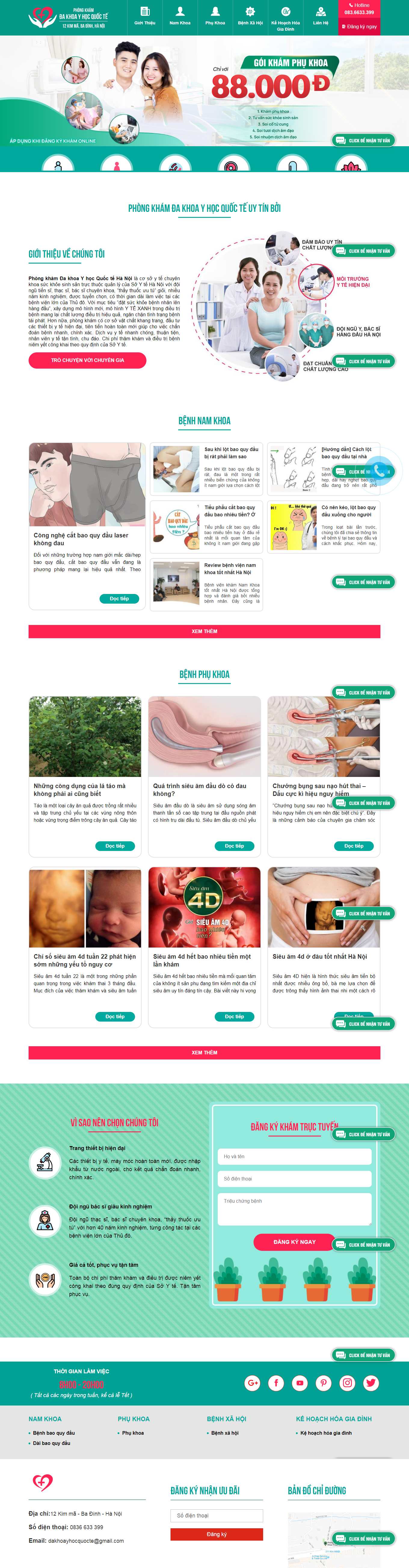 [taimuihongsg] Thiết kế Website web bệnh viện - yhocquoctehanoicom