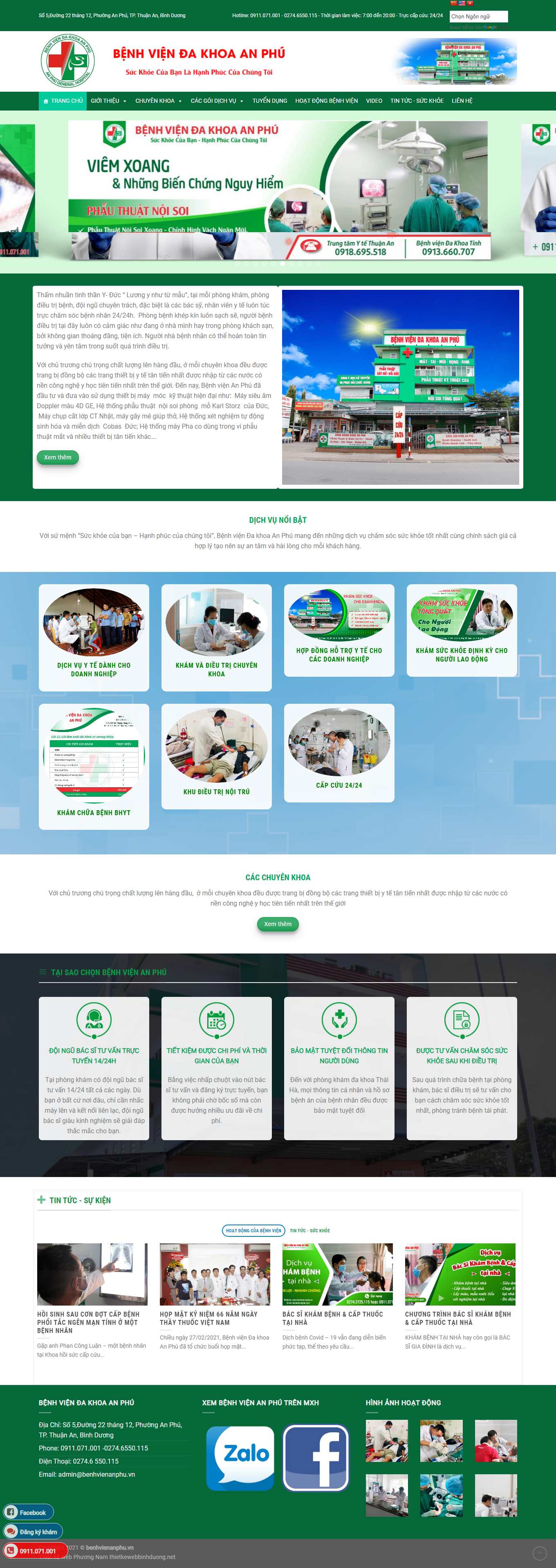 [taimuihongsg] Thiết kế Website web bệnh viện - benhvienanphuvn