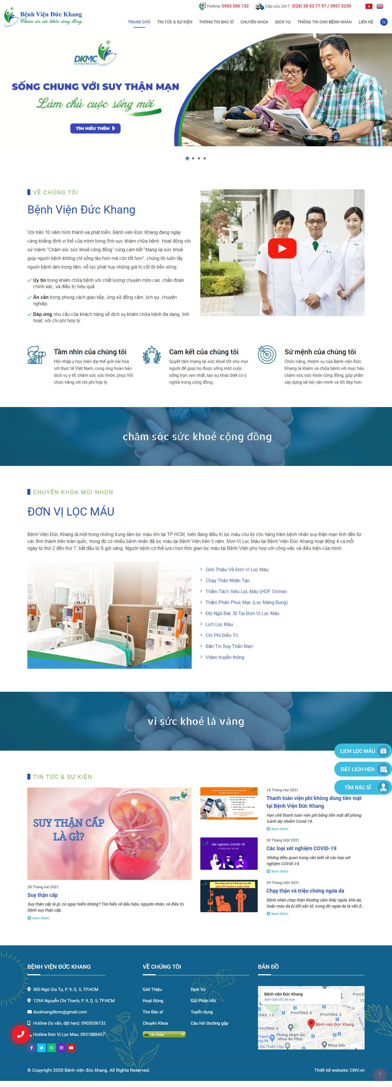 [taimuihongsg] Thiết kế Website web bệnh viện - wwwbvduckhangcom