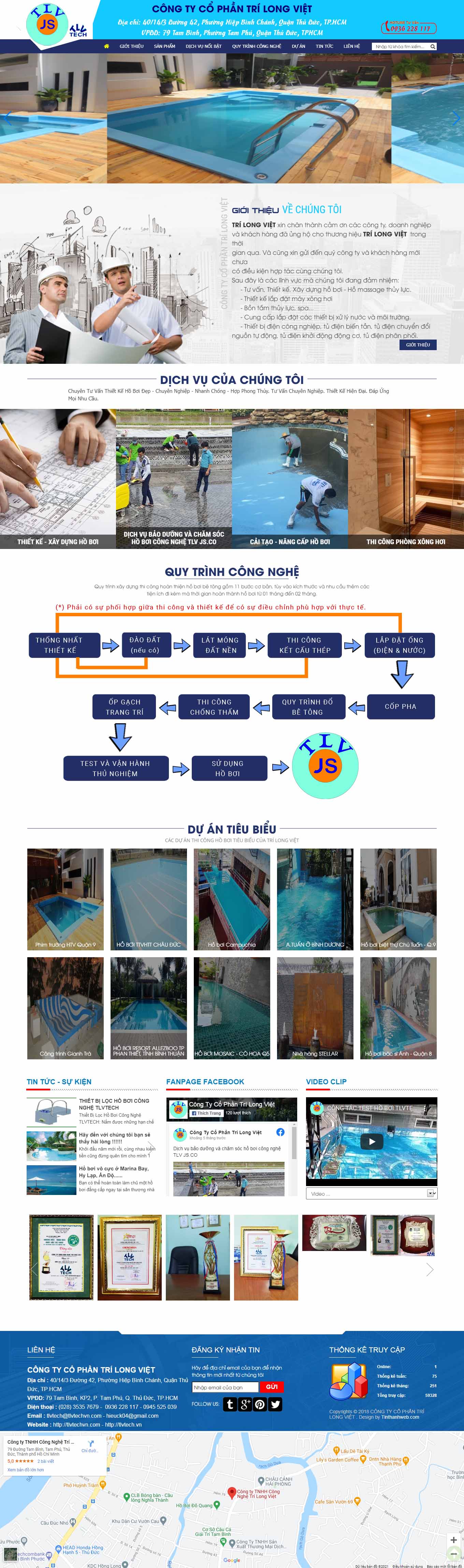 [beboithongminh] Thiết kế Website web bể bơi - tlvtechvncom