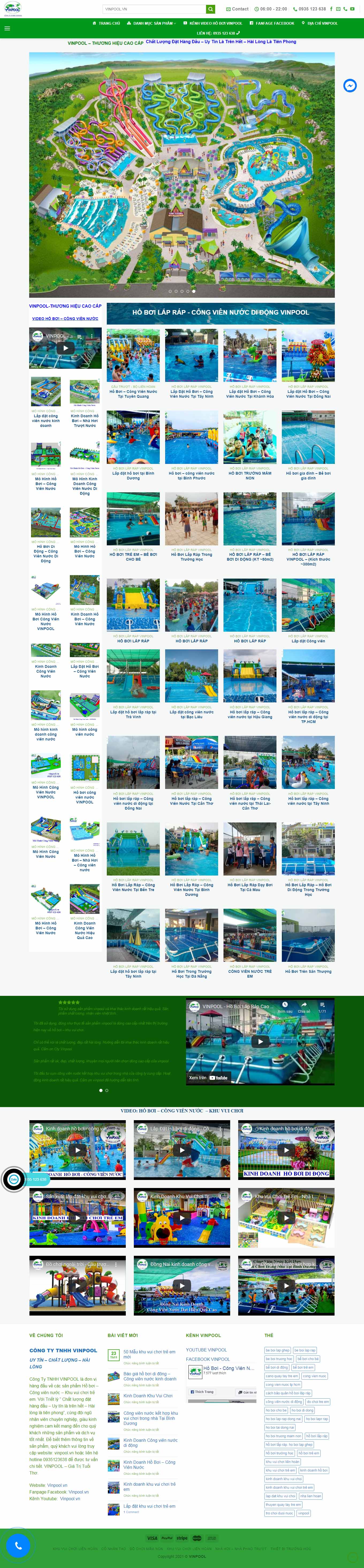 [beboithongminh] Thiết kế Website web bể bơi - vinpoolvn