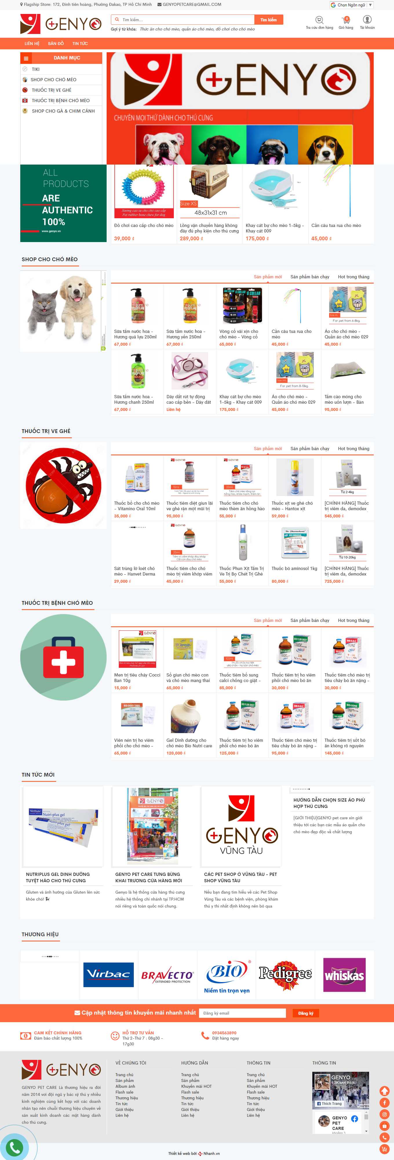 [petshop] Thiết kế Website web thú cưng - genyovn