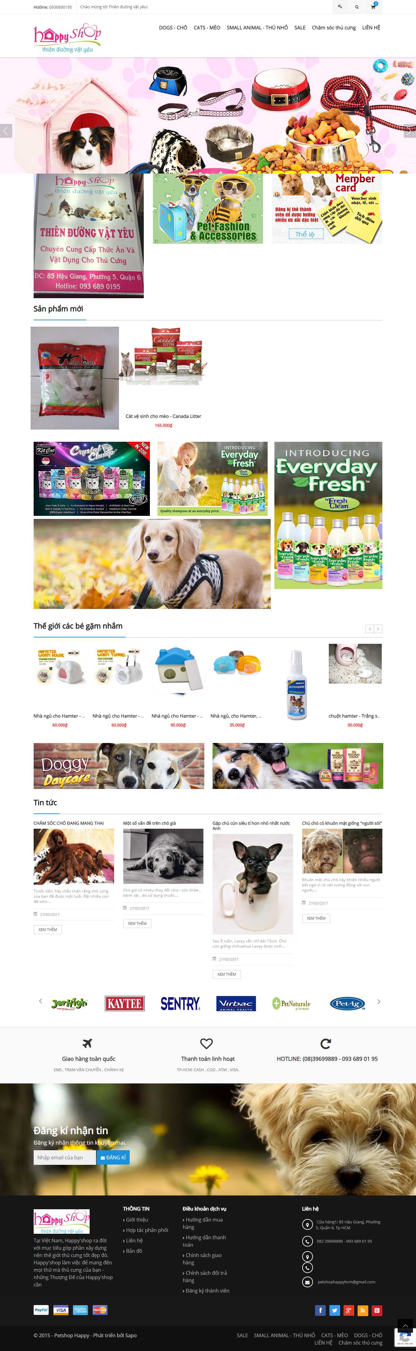 [petshop] Thiết kế Website web thú cưng - shopthucungvn