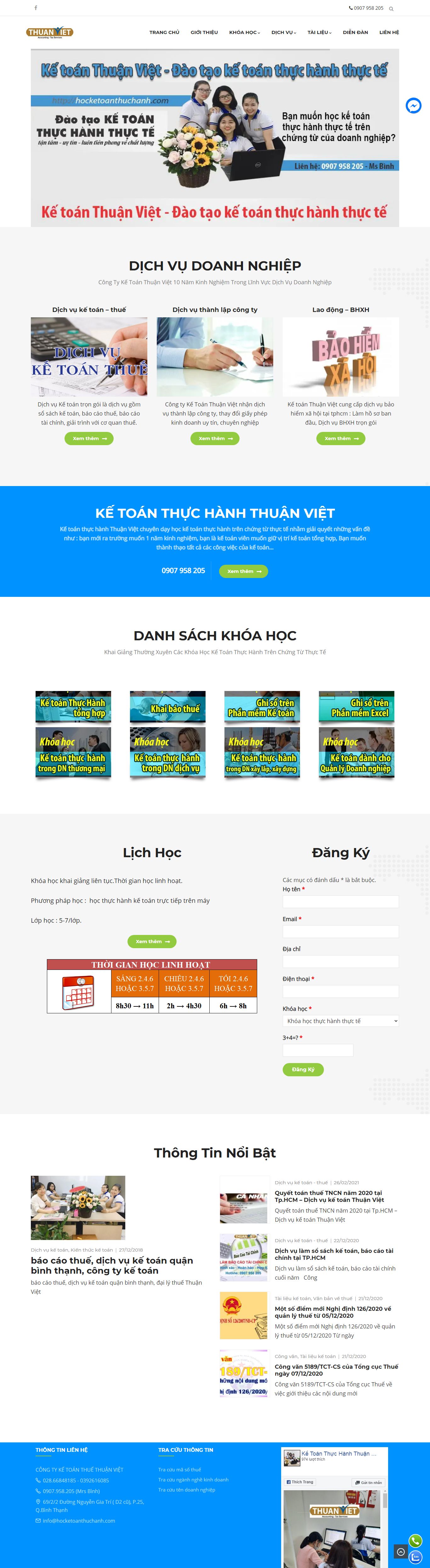 [taf] Thiết kế Website web kế toán - hocketoanthuchanhcom