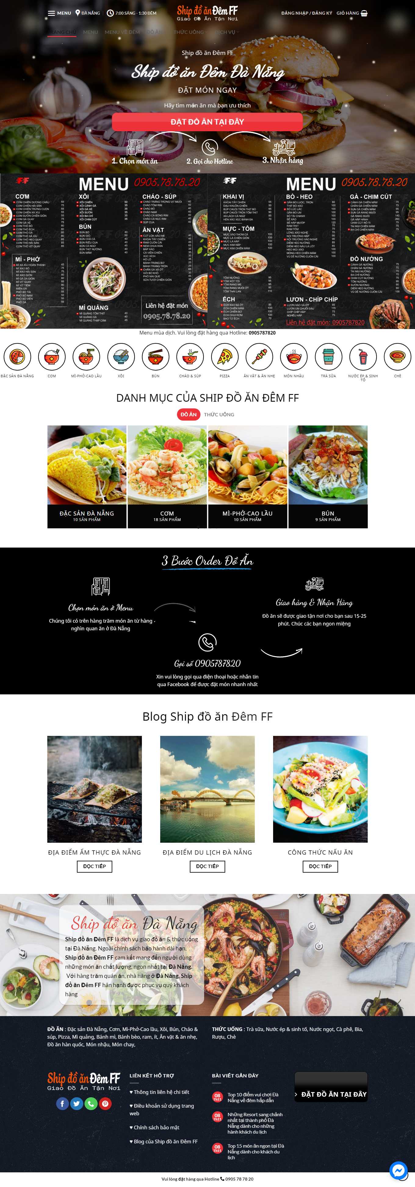 [hotwok] Thiết kế Website web bán đồ ăn vặt - shipdoandemffcom