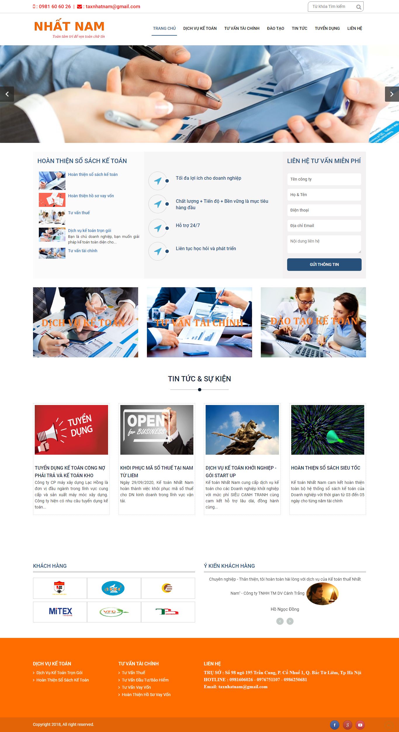 [taf] Thiết kế Website web kế toán - ketoannhatnamcom