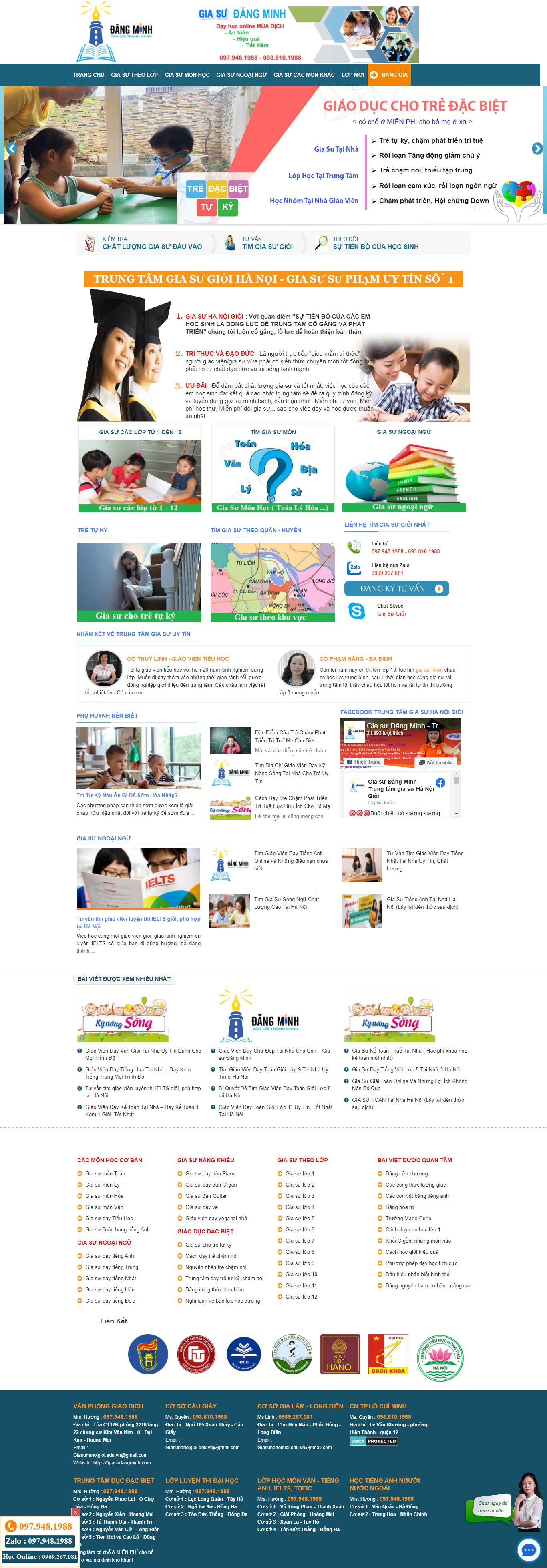 [nguyensieu] Thiết kế Website web trường cấp 1 - giasuhanoigioieduvn