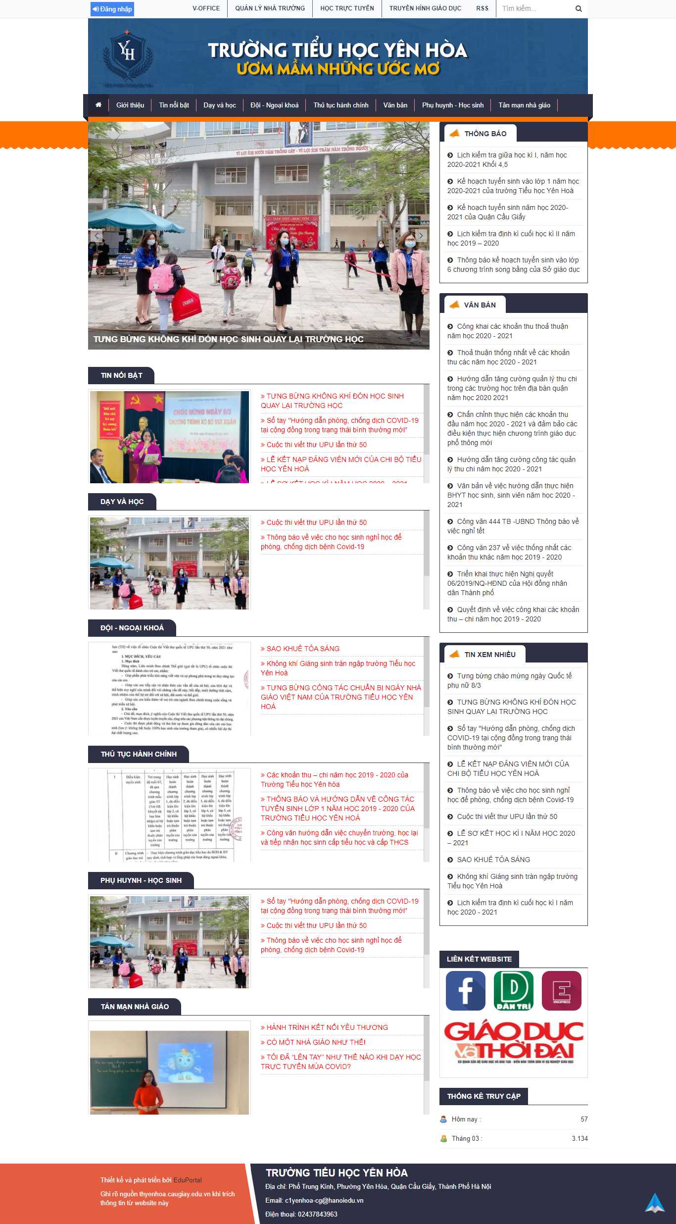 [nguyensieu] Thiết kế Website web trường cấp 1 - thyenhoacaugiayeduvn