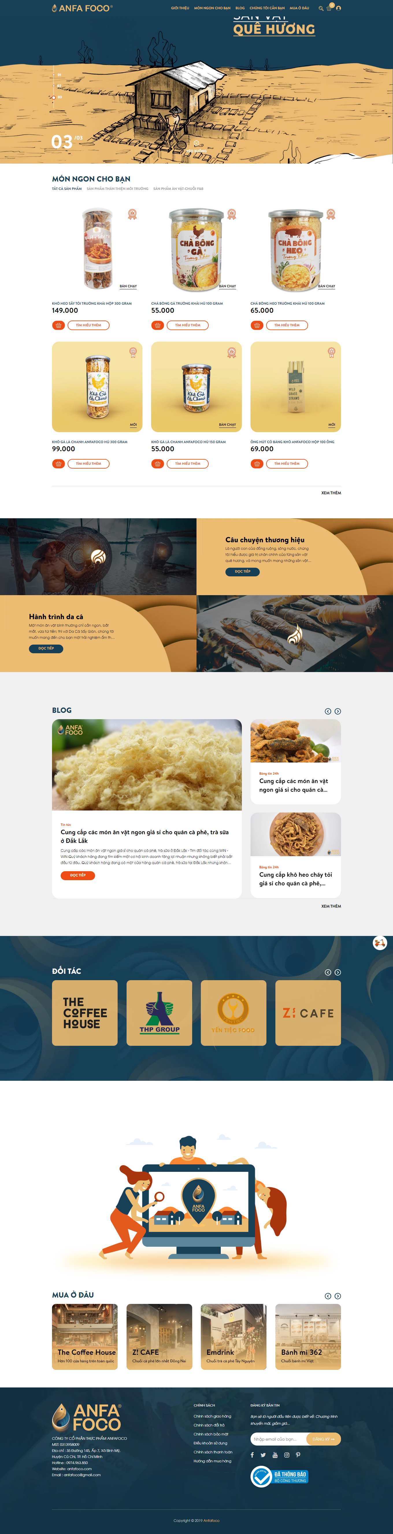 [hotwok] Thiết kế Website web bán đồ ăn vặt - wwwanfafococom