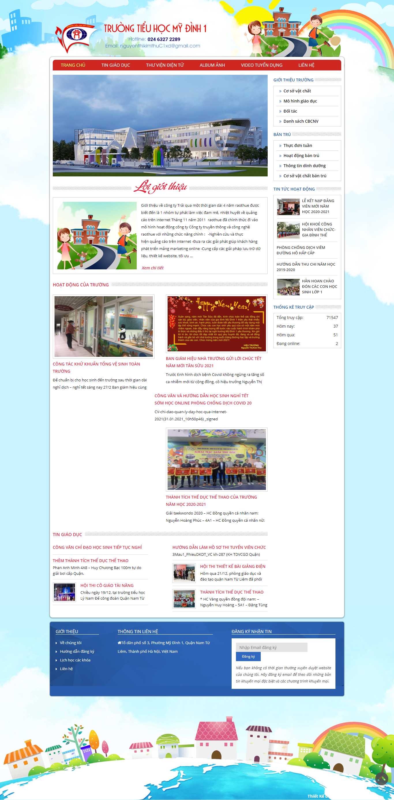 [nguyensieu] Thiết kế Website web trường cấp 1 - tieuhocmydinh1com