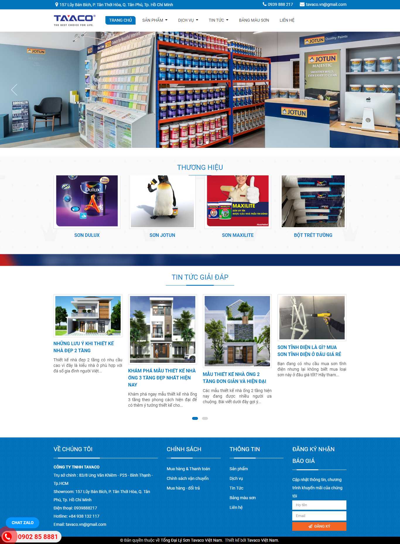 [truongphatpu] Thiết kế Website web bán sơn - tavacovn