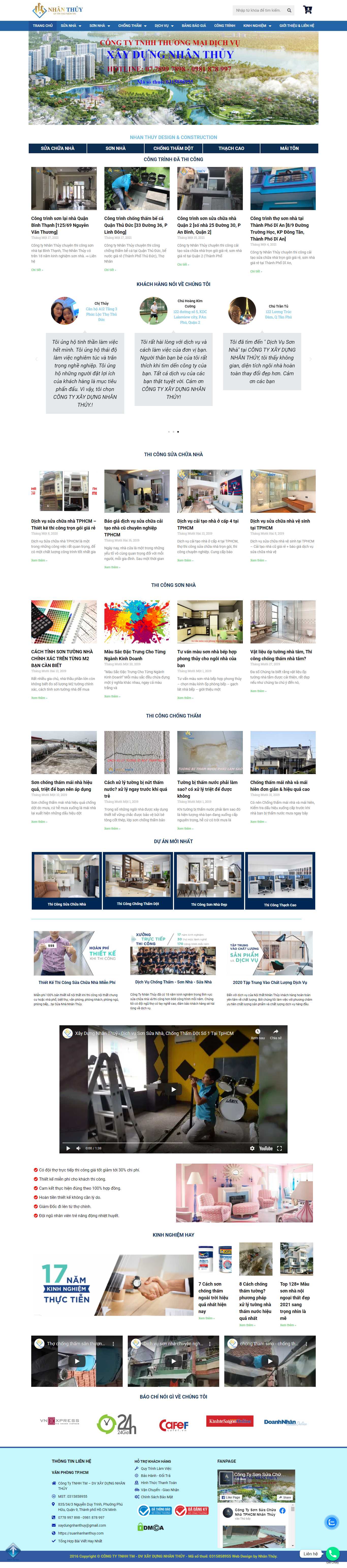 [truongphatpu] Thiết kế Website web bán sơn - suanhanhanthuycom