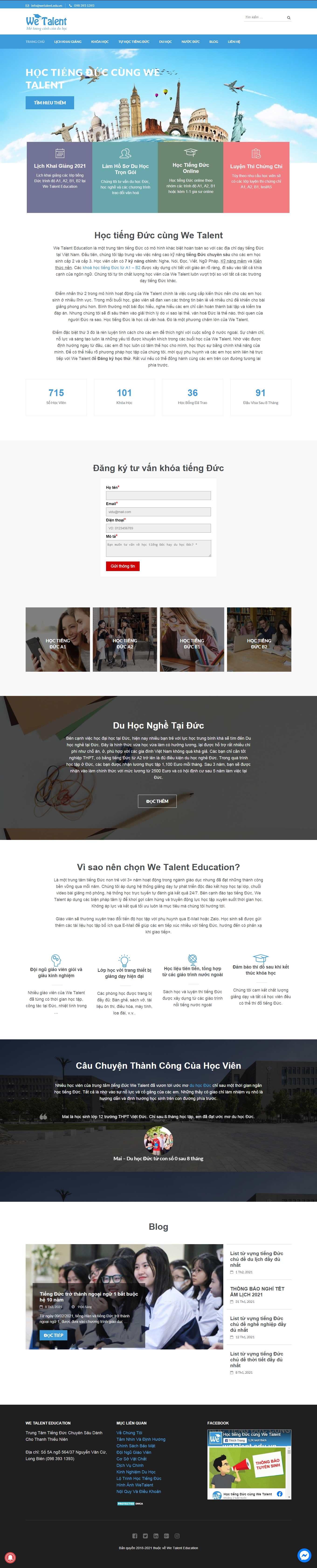 [duhoctms] Thiết kế Website web du học nước ngoài - wetalenteduvn