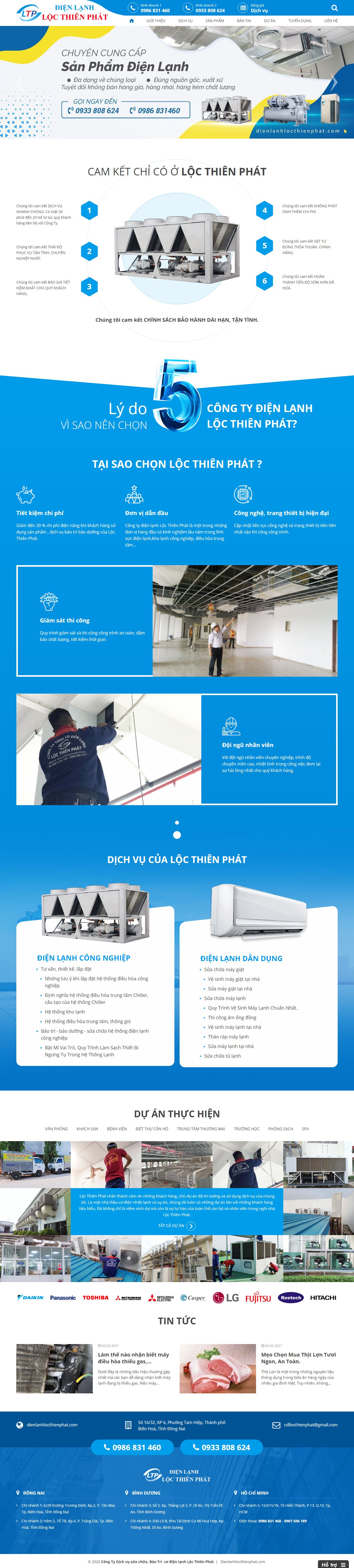 [dienlanhhanoi] Thiết kế Website web điện lạnh - dienlanhlocthienphatcom