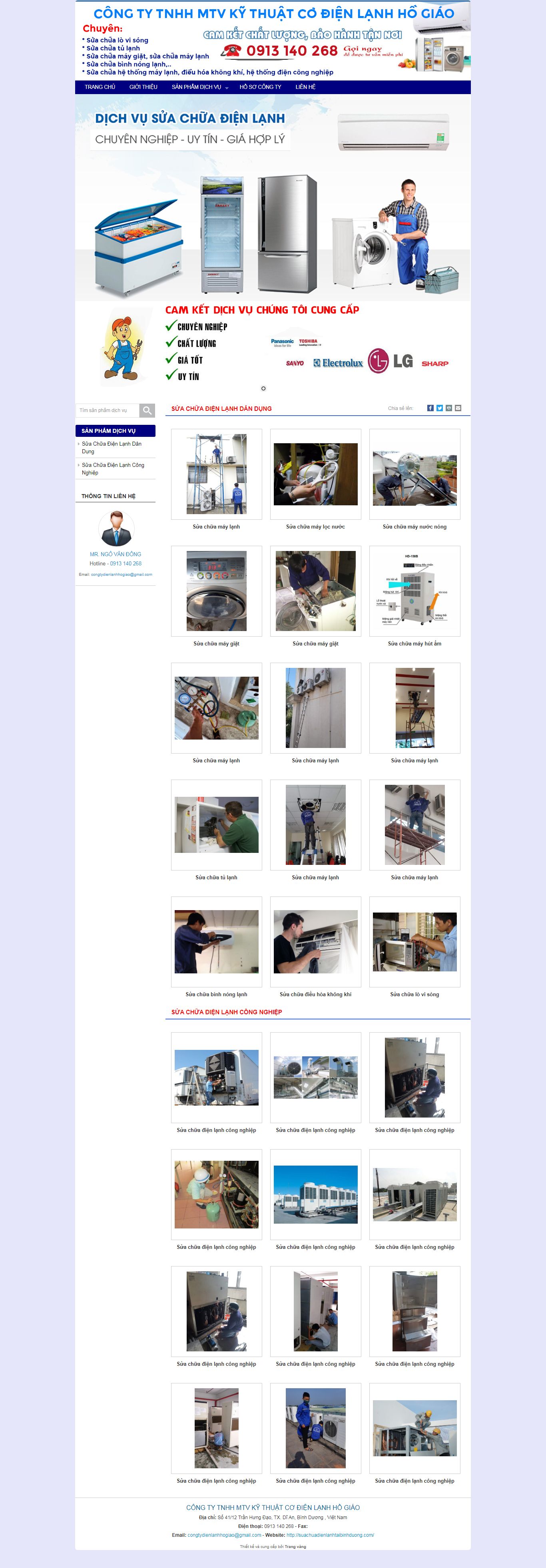 [dienlanhhanoi] Thiết kế Website web điện lạnh - suachuadienlanhtaibinhduongcom