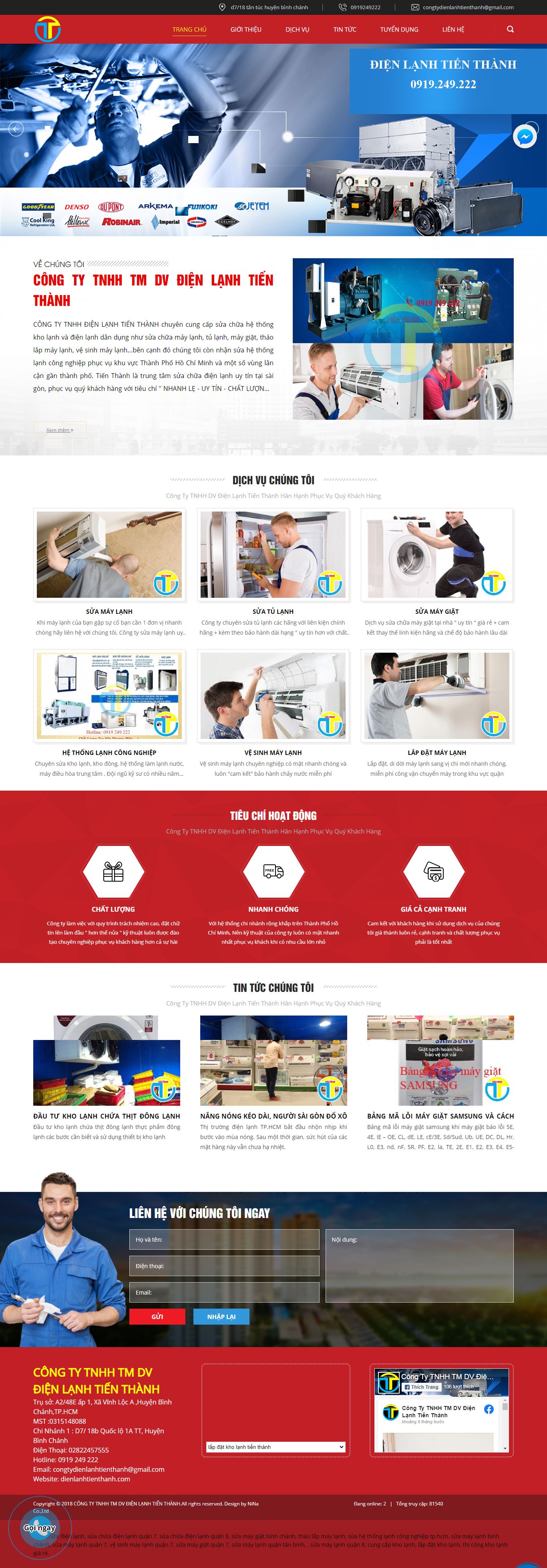 [dienlanhlenguyen] Thiết kế Website web miễn phí - dienlanhtienthanhcom