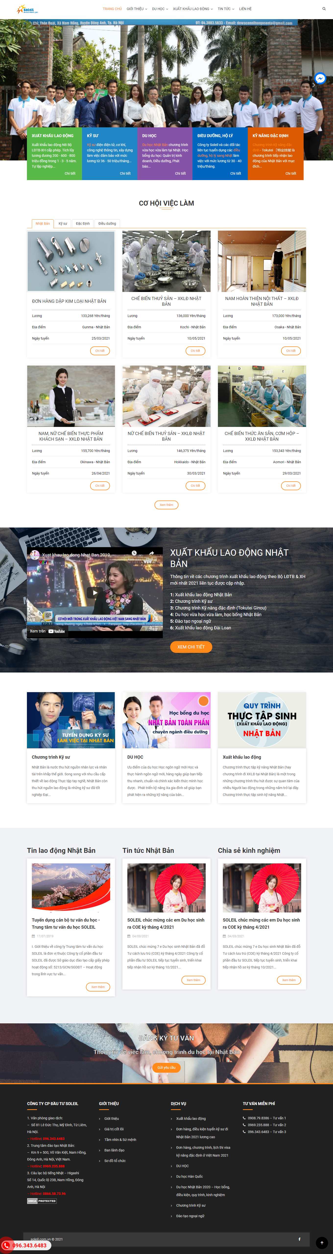 [avt] Thiết kế Website web du học nhật bản - soleilcomvn