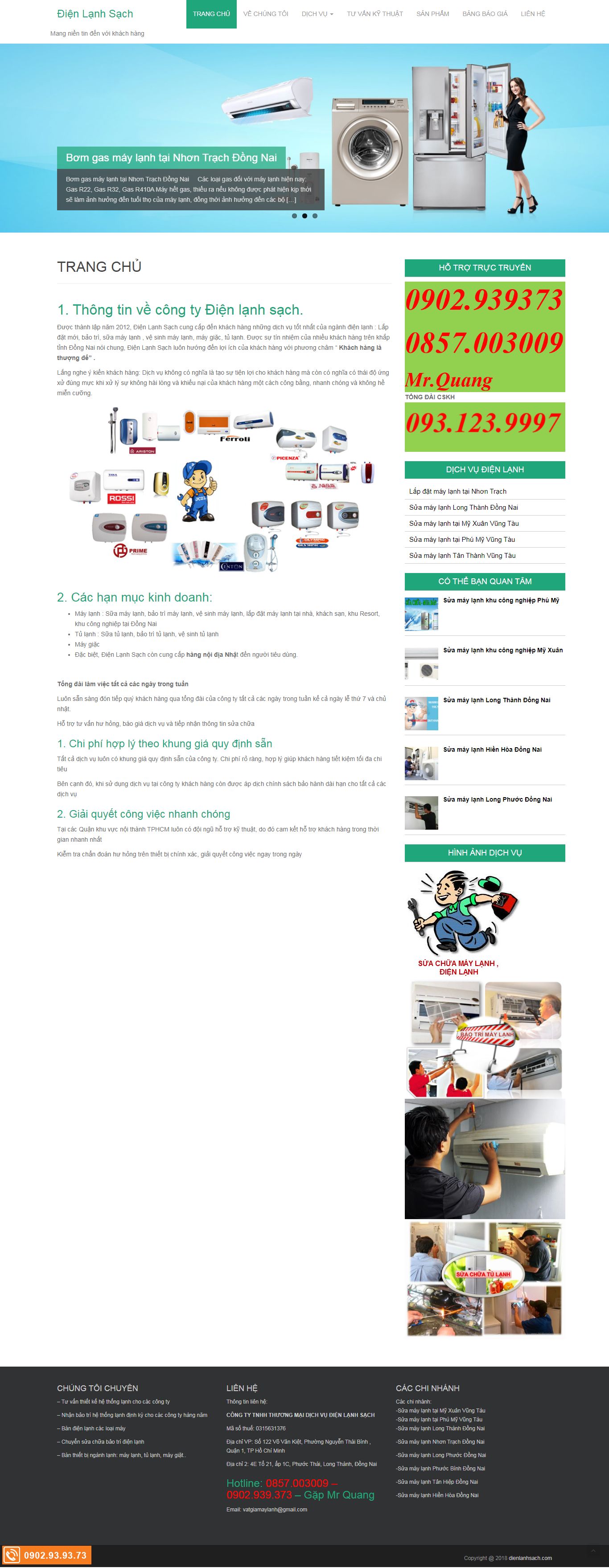 [dienlanhlenguyen] Thiết kế Website web miễn phí - dienlanhsachcom