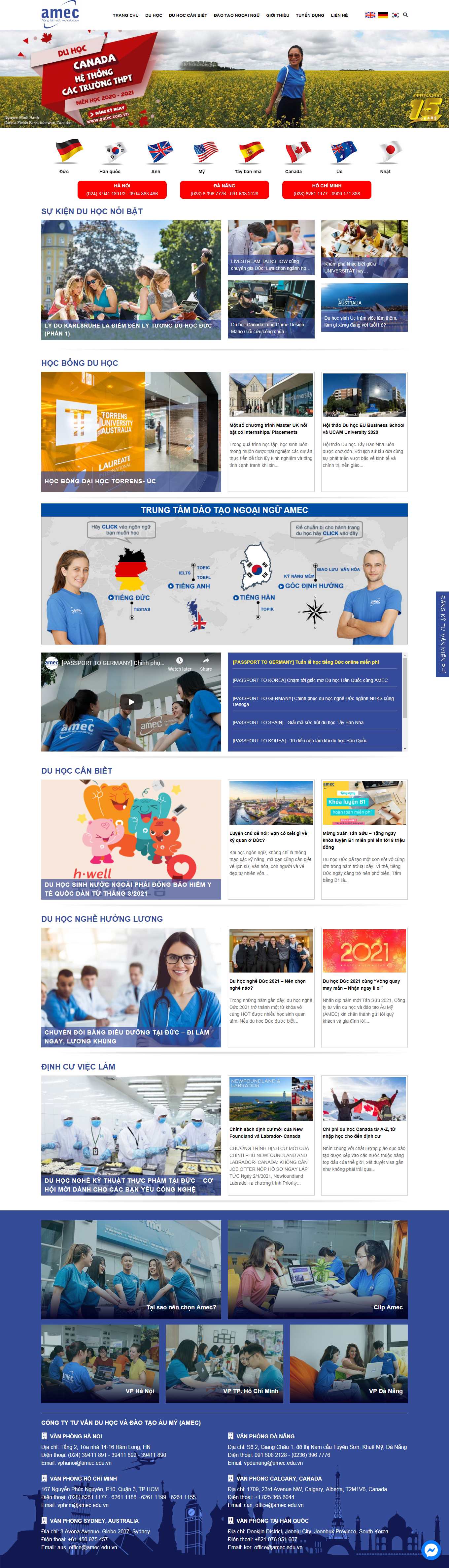 [avt] Thiết kế Website web du học nhật bản - wwwameccomvn