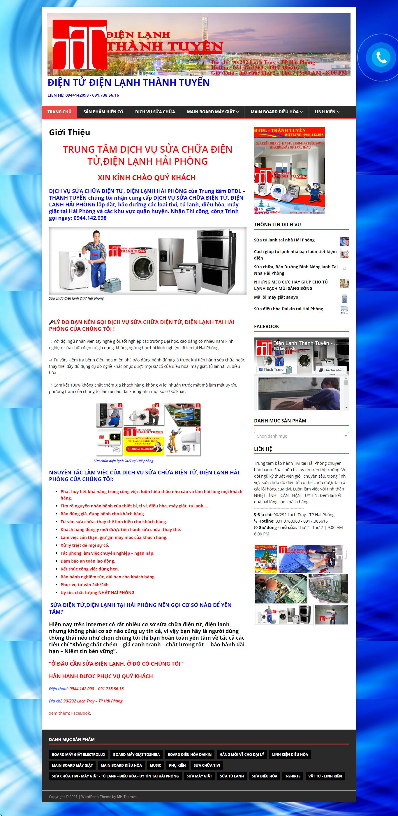 [thegioididong] Thiết kế Website web cao cấp - dientudienlanhthanhtuyencom