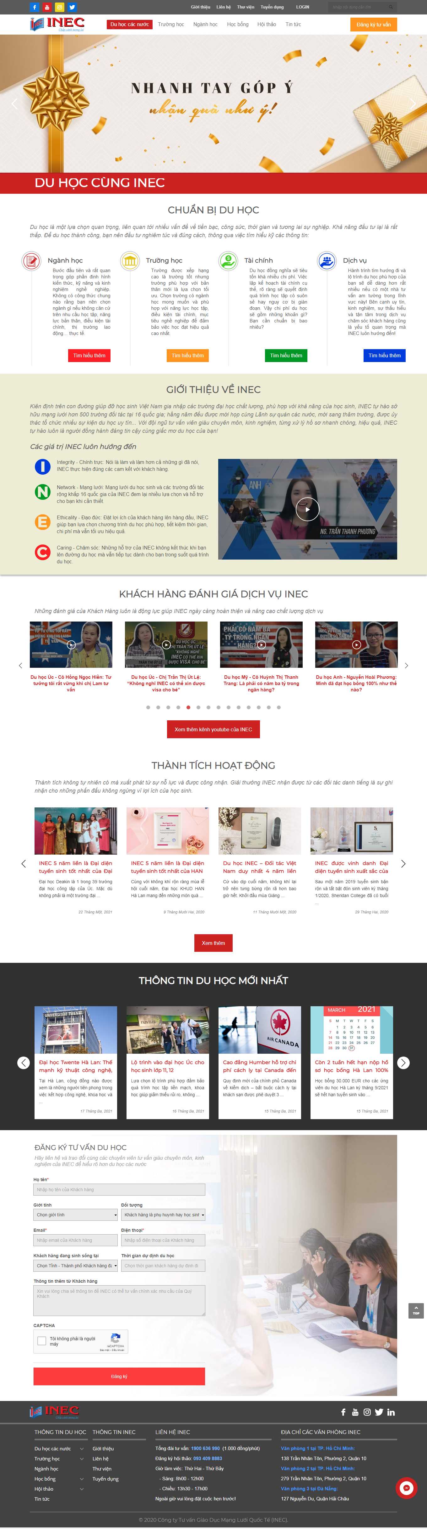 [ducanhduhoc] Thiết kế Website web du học anh - duhocineccom