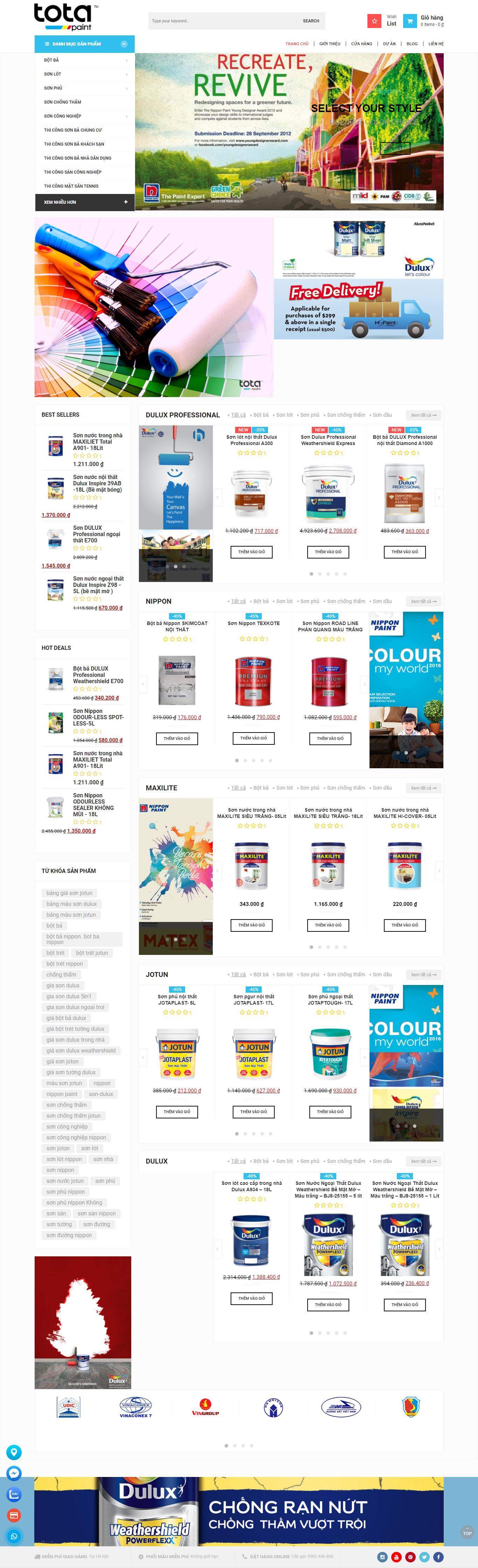 [truongphatpu] Thiết kế Website web bán sơn - totapaintcom