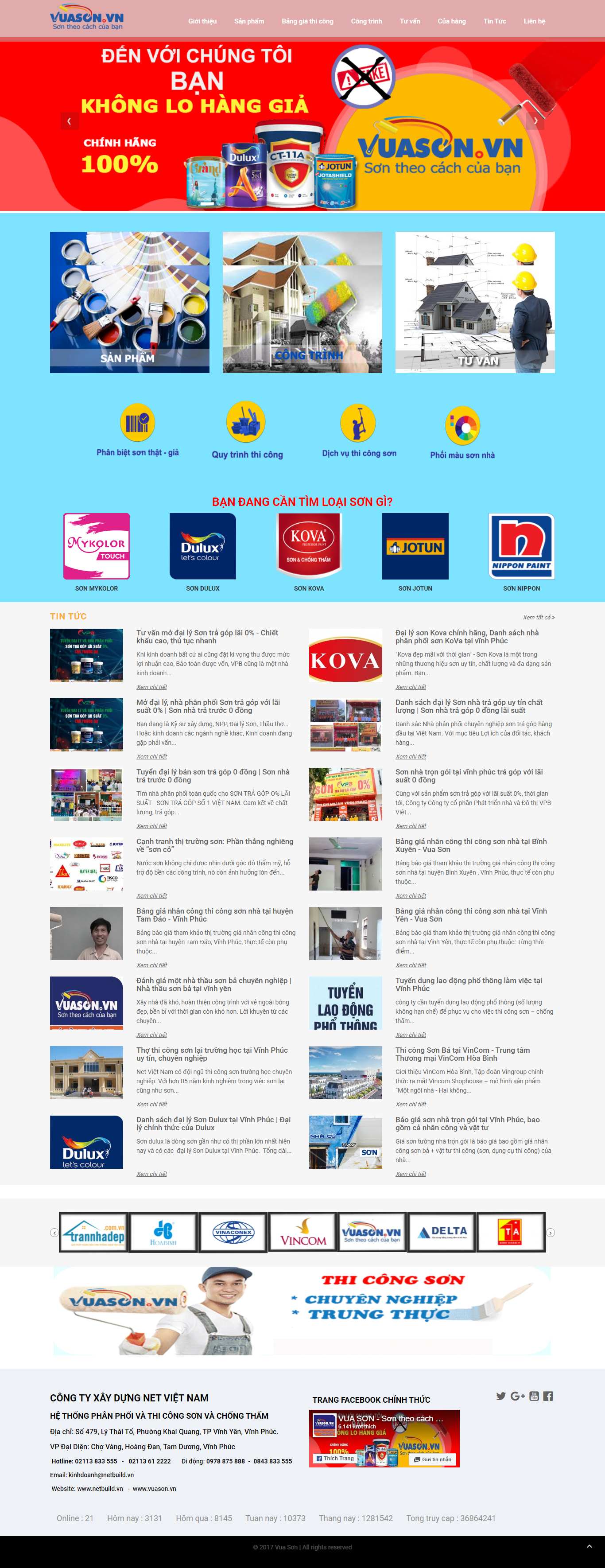 [truongphatpu] Thiết kế Website web bán sơn - vuasonvn