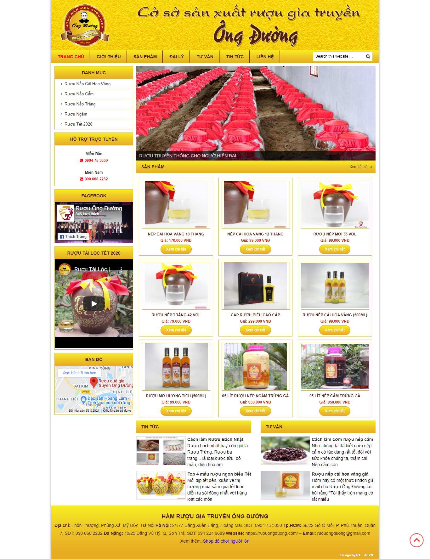 [drinkies] Thiết kế Website web bán rượu bia - ruouongduongcom